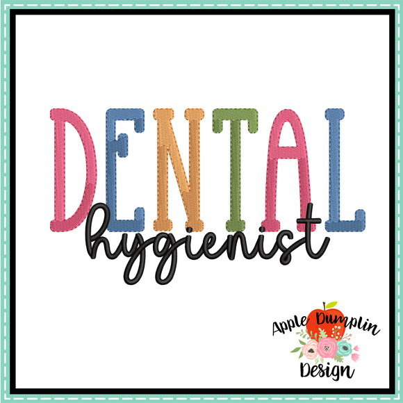 Dental Hygienist Embroidery Design