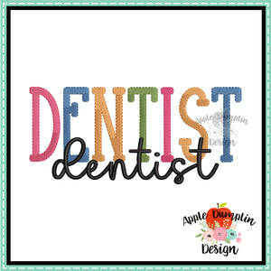 Dentist Embroidery Design