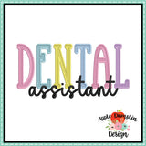 Dental Assistant Embroidery Design 1762AD