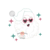 Disco Santa Bean Stitch Applique Design