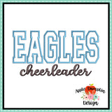 Eagles Cheerleader Applique Design 1795AD