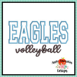 Eagles Volleyball Applique Design 1800AD