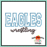 Eagles Wrestling Applique Design 1801AD