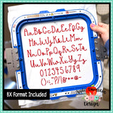 Farm Fresh Satin Embroidery Font 1775AD