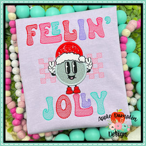 Feeling Jolly Disco Bean Stitch Applique Design