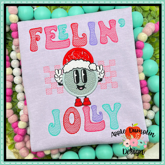 Feeling Jolly Disco Bean Stitch Applique Design