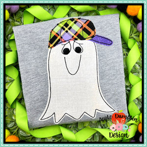 Ghost Boy Bean Stitch Applique