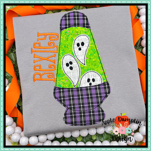 Ghost Lava Lamp Bean Stitch Applique Design