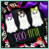 Ghost Trio Girl Bean Stitch Applique