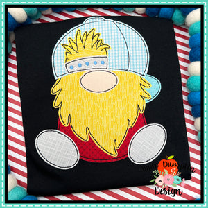 Gnome with Hat Bean Stitch Applique Design