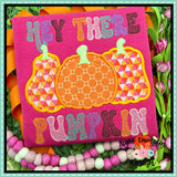 Hey There Pumpkin Satin Applique Design