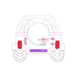 Jeep Bean Stitch Applique Design