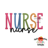 Nurse Embroidery Design