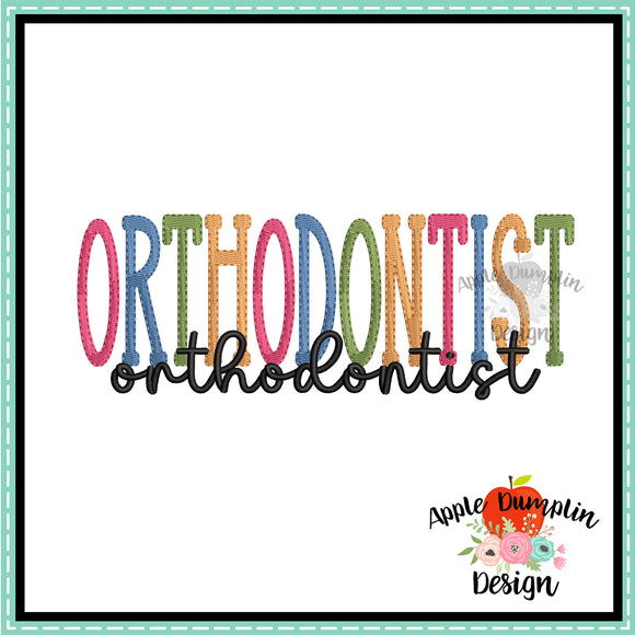 Orthodontist Embroidery Design