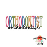 Orthodontist Embroidery Design