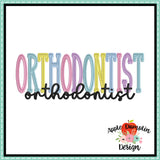 Orthodontist Embroidery Design 1769AD