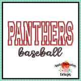 Panthers Baseball Applique Design 1805AD