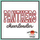 Panthers Cheerleader Applique Design 1807AD