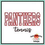 Panthers Tennis Applique Design 1810AD