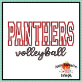 Panthers Volleyball Applique Design 1812AD