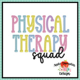 Physical Therapy Squad Embroidery Design 1773AD