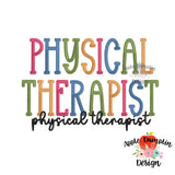 Physical Therapist Embroidery Design