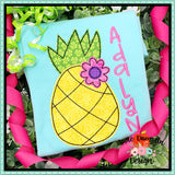 Pineapple Flower Bean Stitch Applique Design 1561AD