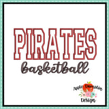 Pirates Basketball Applique Design 1839AD