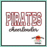 Pirates Cheerleader Applique Design 1840AD
