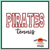 Pirates Tennis Applique Design 1843AD