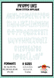Preppy Girls Bean Stitch Applique Font 1868AD