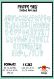 Preppy Girls Zigzag Stitch Applique Font 1869AD