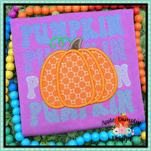 Pumpkin Pumpkin Satin Applique Design