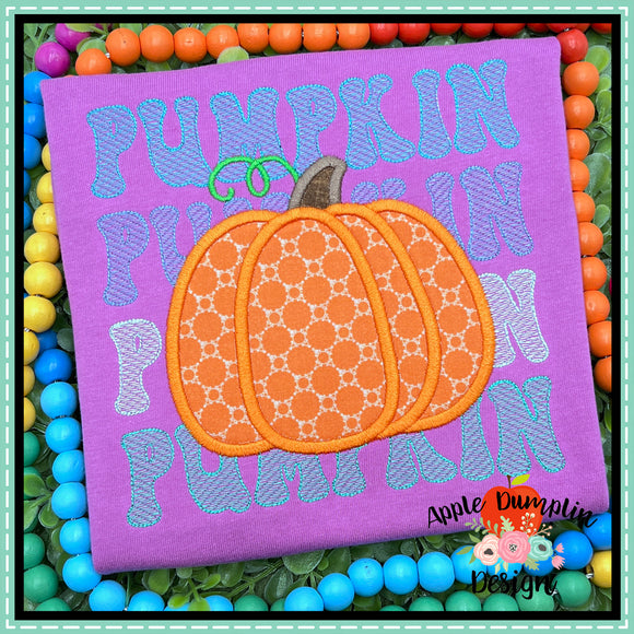 Pumpkin Pumpkin Satin Applique Design