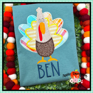 Quirky Turkey Zigzag Applique Design