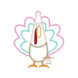 Quirky Turkey Zigzag Applique Design