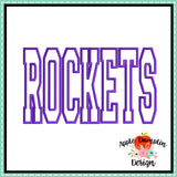 Rockets Applique Design 1825AD