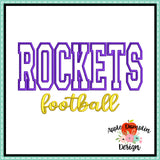 Rockets Football Applique Design 1830AD