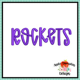 Rockets Embroidery Design 1858AD