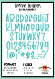 Temper Tantrum Satin Embroidery Font 1871AD