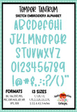 Temper Tantrum Sketch Embroidery Font 1872AD