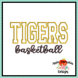 Tigers Basketball Applique Design 1817AD
