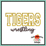 Tigers Wrestling Applique Design 1824AD