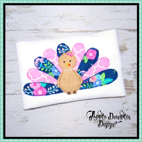 Turkey Bean Stitch Applique Design