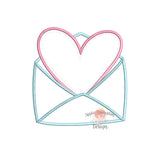 Valentine Mail Satin Applique Design