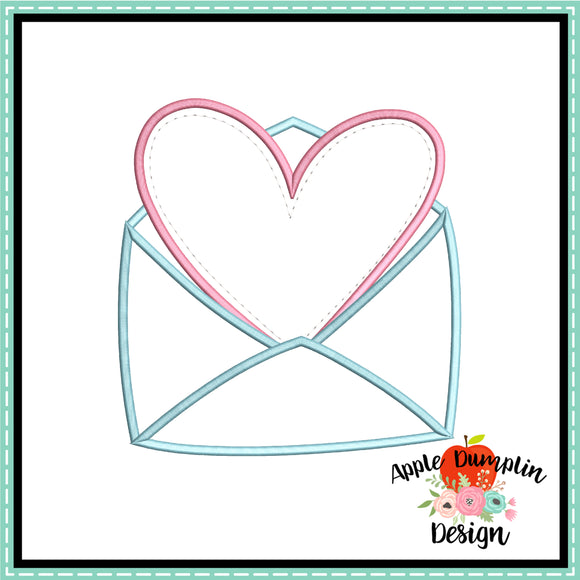 Valentine Mail Satin Applique Design