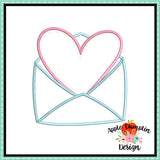 Valentine Mail Satin Applique Design