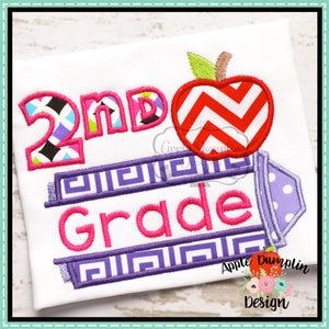 2nd Grade Crayon Applique Design