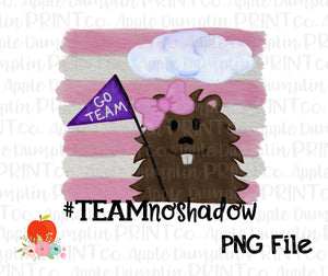 Team No Shadow Girl Watercolor Printable Design PNG