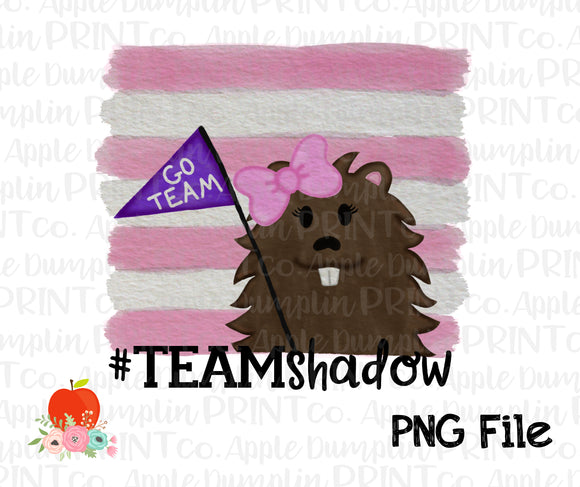 Team Shadow Girl Watercolor Printable Design PNG